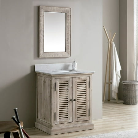 31 inch bathroom vanity gray infurniture rustic 31inch quartz marble top singlesink bathroom vanity with rectangle mirror 31 inch bathroom vanity gray infurniture rustic 31inch quartz marble top singlesink bathroom vanity with rectangle mirror